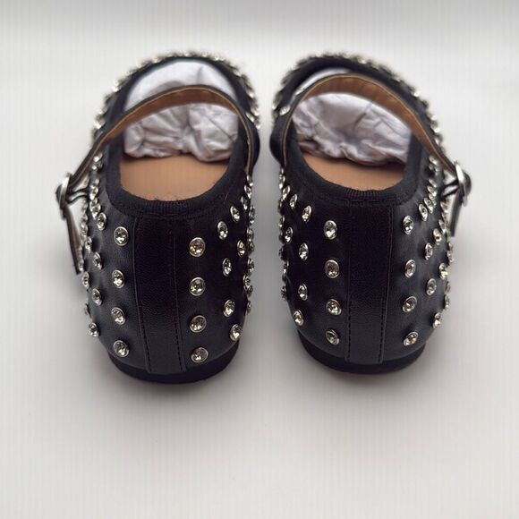 CUSHIONAIRE Flashy Women’s Bling Studded Mary Jane Flats SIZE 7 BLACK EMBELLISH - Picture 4 of 12